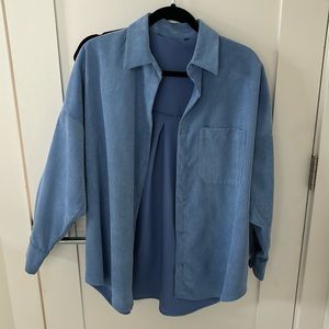 Zara medium oversized corduroy button down